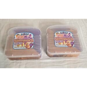2 CraZart CraZSlimy Scented Butter Glossy Slimy PB&J Slimywich Not Real Food NIB